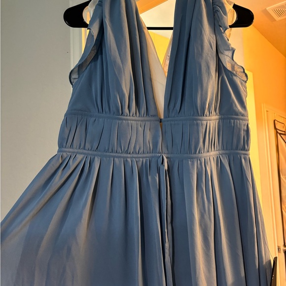 Blue Ruffled Maxi Dress - Picture 3 of 3